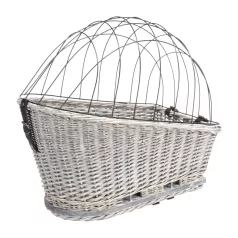   Trixie | Bicycle Basket for Bike Racks | biztonságos kerékpáros hordozó kisállatoknak – szürke, 35 × 49 × 55 cm, max. 8 kg