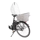 Trixie | Bicycle Basket for Bike Racks | biztonságos kerékpáros hordozó kisállatoknak – szürke, 35 × 49 × 55 cm, max. 8 kg