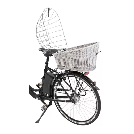 Trixie | Bicycle Basket for Bike Racks | biztonságos kerékpáros hordozó kisállatoknak – szürke, 35 × 49 × 55 cm, max. 8 kg