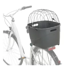   Trixie | Basket for Bicycle Carrier | biztonságos kerékpáros hordozó kisállatoknak – szürke, 36 × 47 × 46 cm, max. 6 kg