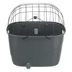   Trixie | Basket for Bicycle Carrier | biztonságos kerékpáros hordozó kisállatoknak – szürke, 36 × 47 × 46 cm, max. 6 kg