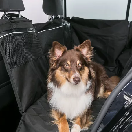 Trixie | Protective Car Seat Cover | praktikus autós kutyaszállító kiegészítő – fekete, 1.55 × 1.30 m