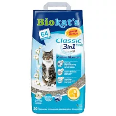  Gimpet Biokats Cotone Blossom Classic 3 in 1 | Csomósodó macskaalom friss illattal - 5 Kg