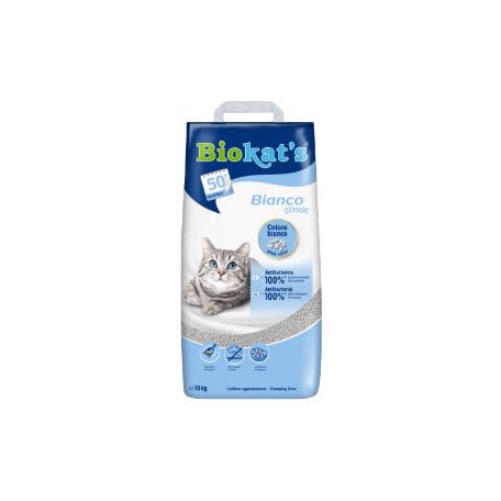 Gimpet Biokats Bianco Classic Extra | Csomósodó macskaalom - 10 Kg