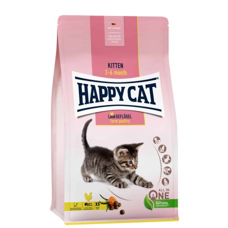 Happy Cat Kitten Land Geflugel | Baromfi ízű száraz macskatáp - 4 Kg