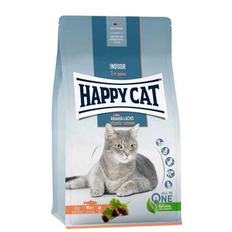 Happy Cat Indoor Atlantik Lachs | Lazac ízű száraz macskatáp - 1,3 Kg