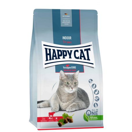 Happy Cat Indoor Voralpen Rind | Marha ízű száraz macskatáp - 1,3 Kg