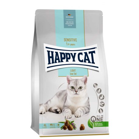 Happy Cat Sensitive Light Adult | Baromfi és gyógynövény ízű száraz macskatáp - 10 Kg