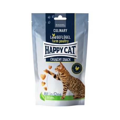 Happy Cat Crunchy Snack Farm Poultry | Baromfi ízű jutalomfalat macskáknak - 70 gramm