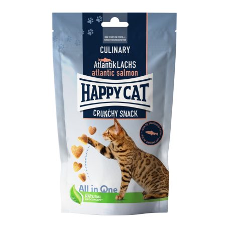 Happy Cat Culinary Crunchy Snack Atlantic Salmon | Lazac ízű jutalomfalat macskáknak - 70 gramm