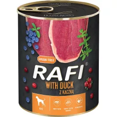   RAFI kutya pástétom kacsa vörös- és kék áfonyával konzerv 800g