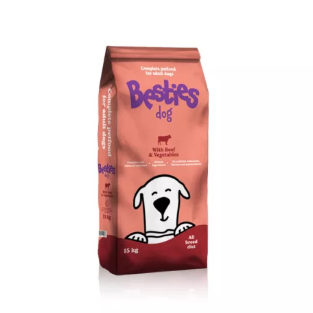 Besties Dog marha zöldséggel száraz kutyatáp 15 kg