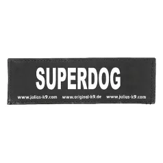   Julius-K9 | Hámfelirat | Cserélhető tépőzáras felirat – SUPERDOG (nagy)
