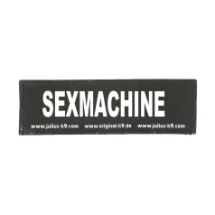   Julius-K9 | Hámfelirat | Cserélhető tépőzáras felirat – SEXMACHINE (nagy)