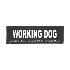   Julius-K9 | Hámfelirat | Cserélhető tépőzáras felirat – WORKING DOG (kicsi)