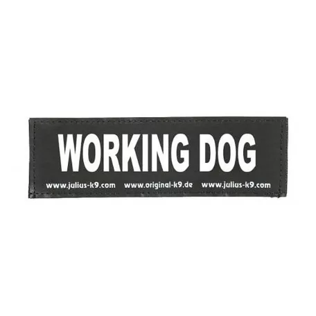Julius-K9 | Hámfelirat | Cserélhető tépőzáras felirat – WORKING DOG (kicsi)