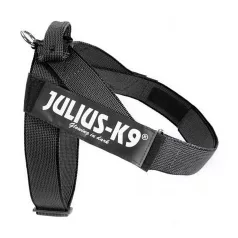   Julius-K9 | Color&Gray IDC | Könnyű, gyorsan száradó hevederhám – fekete (M/0) 58–76 cm