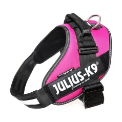   Julius-K9 | IDC Powerhám | Ergonomikus, fényvisszaverő kutyahám – sötét pink (XL/2) 71–96 cm