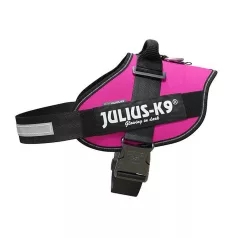   Julius-K9 | IDC Powerhám | Ergonomikus, fényvisszaverő kutyahám – sötét pink (2XL/3) 82–115 cm