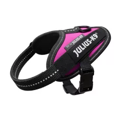   Julius-K9 | Powerharness | Ergonomikus, fényvisszaverő kutyahám – sötét pink (3XS/Baby 1) 29–36 cm