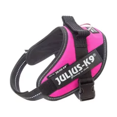   Julius-K9 | IDC Powerhám | Ergonomikus, fényvisszaverő kutyahám – sötét pink (XS/Mini-Mini) 40–53 cm
