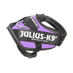   Julius-K9 | IDC Powerhám | Ergonomikus, fényvisszaverő kutyahám – sötétlila (2XS/Baby 2) 33–45 cm
