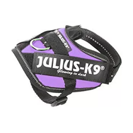Julius-K9 | IDC Powerhám | Ergonomikus, fényvisszaverő kutyahám – sötétlila (2XS/Baby 2) 33–45 cm