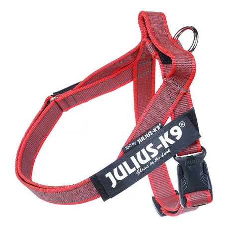Julius-K9 | Color&Gray IDC | Könnyű, gyorsan száradó hevederhám – piros (XS/Mini-Mini) 40–53 cm