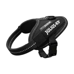   Julius-K9 | IDC Powerhám | Ergonomikus, fényvisszaverő kutyahám – fekete (L/1) 29–36 cm