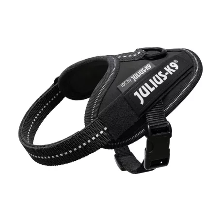 Julius-K9 | IDC Powerhám | Ergonomikus, fényvisszaverő kutyahám – fekete (L/1) 29–36 cm