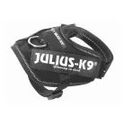 Julius-K9 | IDC Powerhám | Ergonomikus, fényvisszaverő kutyahám – fekete (XL/2) 33–45 cm