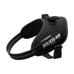   Julius-K9 | IDC Powerhám | Ergonomikus, fényvisszaverő kutyahám – fekete (S/Mini) 49–67 cm