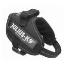 Julius-K9 | IDC Powerhám | Ergonomikus, fényvisszaverő kutyahám – fekete (XS/Mini-Mini) 40–53 cm