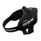 Julius-K9 | IDC Powerhám | Ergonomikus, fényvisszaverő kutyahám – fekete (XS/Mini-Mini) 40–53 cm