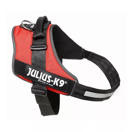 Julius-K9 | IDC Powerhám | Ergonomikus, fényvisszaverő kutyahám – piros (3XL/4) 96–138 cm