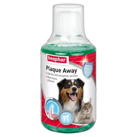 Beaphar Plaque Away | Lepedék eltávolító szájápoló oldat kutyák és macskák részére – 250 ml