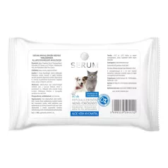 SERUM Hypoallergén nedves törlőkendő 60 db - Aloe Vera