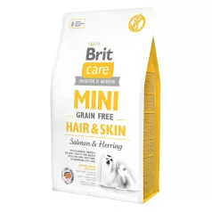   Brit Care Mini Hair & Skin Lazac és Hering Kistestű Kutyatáp 2 kg