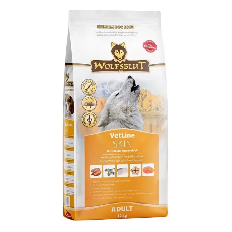 Wolfsblut VetLine Skin-Coat Fehérhallal Édesburgonyával száraz kutyatáp 12 kg