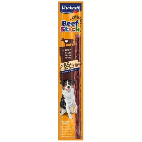 Vitakraft | Beef Stick Szív | Húsos jutalomfalat marhaszívvel kistestű kutyák részére – 12 g