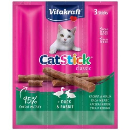 Vitakraft | Cat Stick Mini | Jutalomfalat | Nyúl, kacsa - 3x6 g