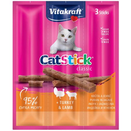 Vitakraft | Cat Stick Mini | Jutalomfalat | Pulyka, bárány - 3x6 g