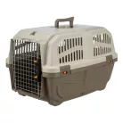 Trixie | Transport Box Skudo | biztonságos, jól szellőző szállítóbox kutyáknak – tópszín/homok, (S), 40 × 39 × 60 cm, max. 24 kg