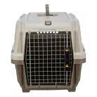 Trixie | Transport Box Skudo | biztonságos, jól szellőző szállítóbox kutyáknak – tópszín/homok, (S), 40 × 39 × 60 cm, max. 24 kg