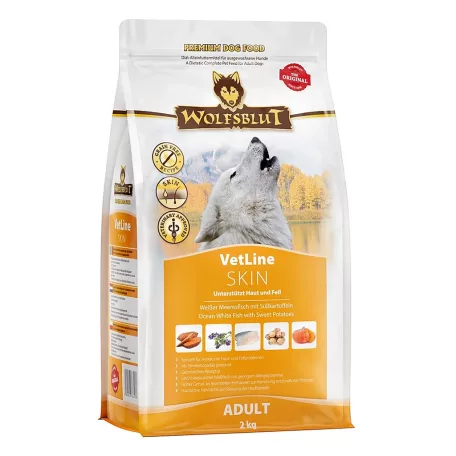 Wolfsblut VetLine Skin-Coat Fehérhallal Édesburgonyával száraz kutyatáp 2 kg