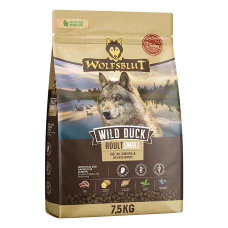 Wolfsblut Wild Duck Small Breed Kacsahús Burgonyával száraz kutyatáp 7,5 kg