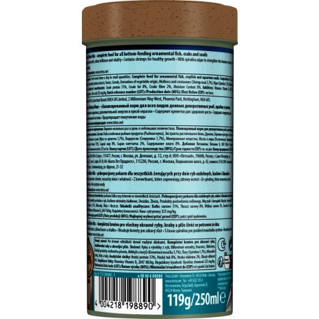 Tetra Wafer Mix | Kétféle prémium ostya aljzaton lakó halak és rákok számára – 250 ml