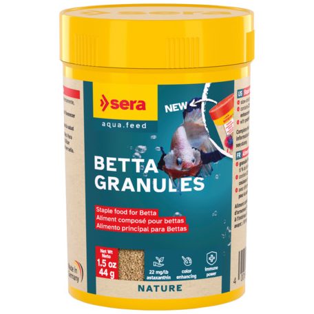 Sera Betta Granules | Színfokozó és immunerősítő granulátum harcoshalaknak – 100 ml / 44 g