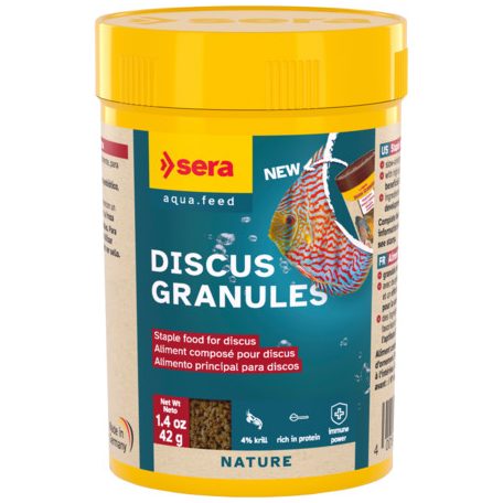 Sera Discus Granules Nature | Lassan süllyedő granulátum diszkoszhalak számára – 100 ml / 42 g
