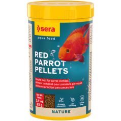   Sera Red Parrot Pellets Nature | Színfokozó úszó pellet papagájsügérek és más díszhalak számára – 250 ml